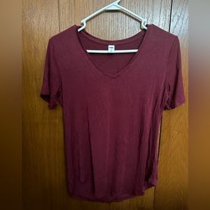 Old Navy S luxe burgundy t-shirt